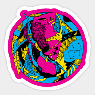 CMYK Sagittarius Beauty Sticker